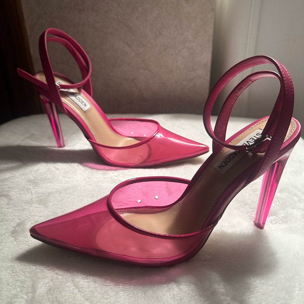 Hot Pink Steve Madden 6.5 Ankle Strap Pumps